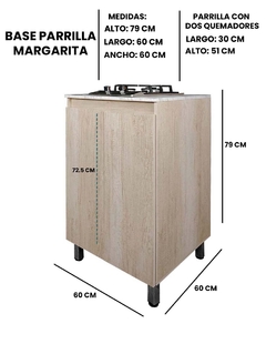 Imagen de Gabinete Inferior De Cocina MARGARITA Con Parrilla De Gas