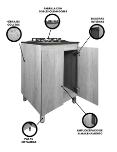 Gabinete Inferior De Cocina MARGARITA Con Parrilla De Gas