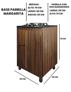 Gabinete Inferior De Cocina MARGARITA Con Parrilla De Gas - comprar en línea