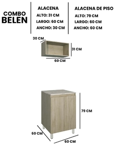 Imagen de Gabinete Inferior Y Alacena BELEN Superior De Cocina