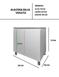 Gabinete Inferior De Cocina VIOLETA Mueble Para Parrilla - tienda en línea