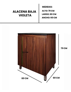 Gabinete Inferior De Cocina VIOLETA Mueble Para Parrilla - Decomobil