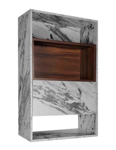 Imagen de Combo Gabinete Para Baño DAMASCO Con Sobre WCY Botiquín.