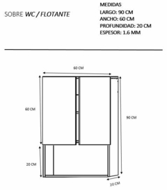 Gabinete De Almacenamiento JOFFREY Para Inodoro Flotante - tienda en línea