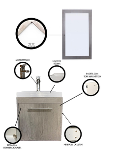 Gabinete Para Baño Con Espejo Decorativo OSTER - comprar en línea