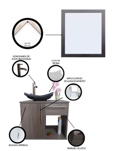 Gabinete De Baño Con Espejo Decorativo SOLEURA - tienda en línea
