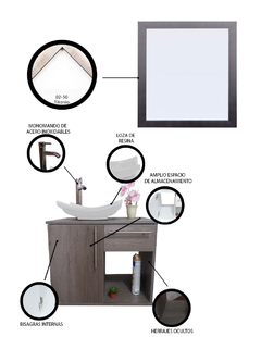 Imagen de Gabinete De Baño Con Espejo Decorativo SOLEURA