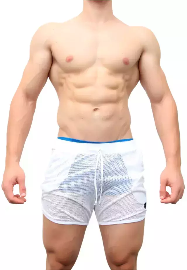 Saída de Praia Masculina Tela Transparente
