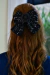 Laço Tweed Flor Preto