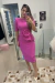 Vestido Tubinho Jardim de Versalhes Poliamida