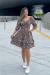 Vestido Curto Flores ao Vento