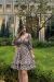Vestido Curto Flores ao Vento