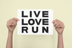 Plaquinha Live Love Run