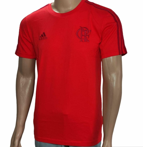 Camiseta Adidas Flamengo 3 Stripes Viagem 2018 Masculina