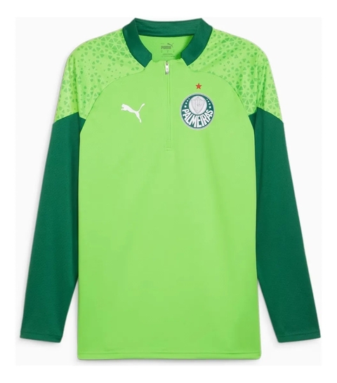Blusão Puma Palmeiras Treining 1/4 Zip Top 2024 775336 02