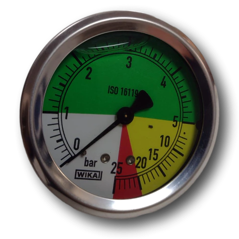 MANOMETRO GLICERINA SALIDA TRASERA 25BAR