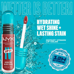 Imagen de NYX Lip I.V. Hydrating Lip Gloss Stain-Hydra honey