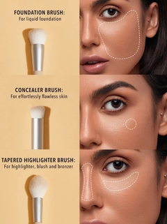 SHEGLAM GLAM 101 FACE ESSENTIALS BRUSH SET WITH BAG - Select Beauty Argentina