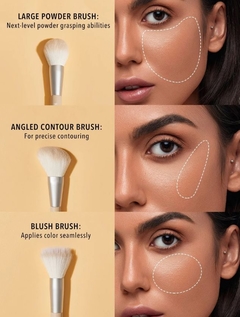 SHEGLAM GLAM 101 FACE ESSENTIALS BRUSH SET WITH BAG en internet