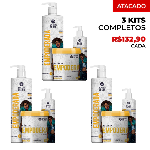 3 Kits Hidratação Profissional Empoderada Physis