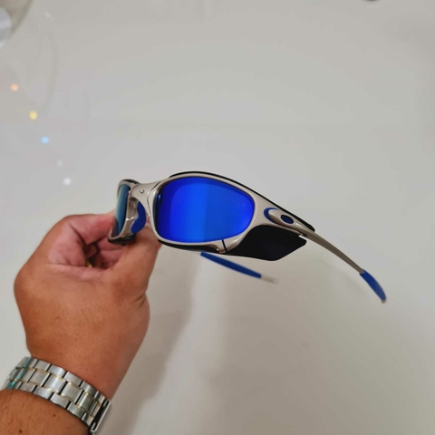 Juliet Plasma Lentes Darkblue - Kit Azul + Sideblinders Preto
