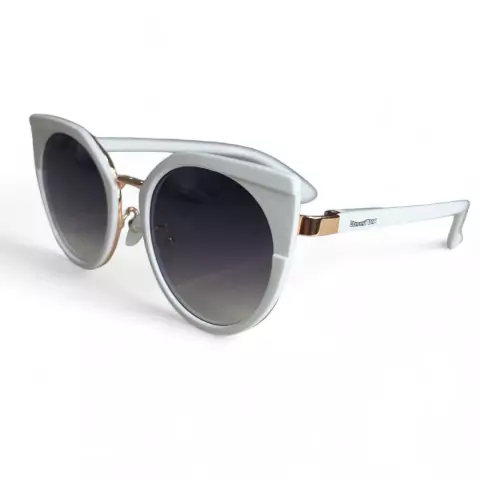 Óculos De Sol Caty White Lentes Degrade Fumê Proteção Uv 400