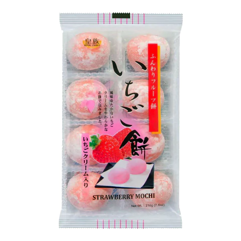 Bolinho de Arroz Moti Sabor Morango Royal Family 216g