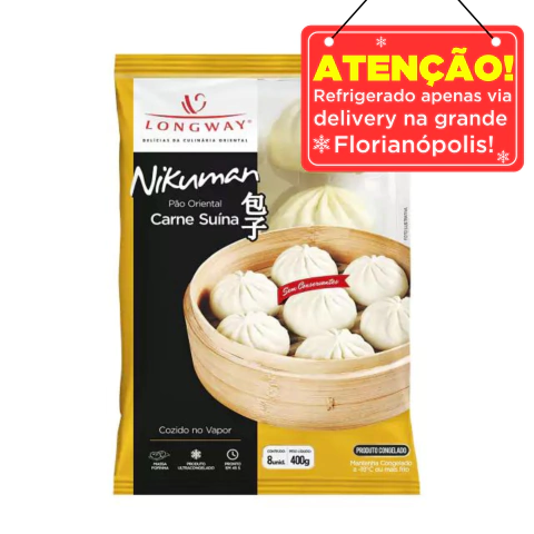 Pão Recheado de Carne Suína Nikuman Longway 400g