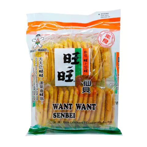 Biscoito De Arroz Agridoce Crocante Want Want Sembei 92g