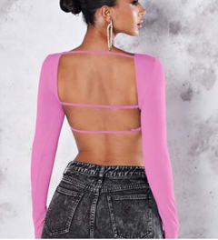 Cropped Manguinha Costa Nua Moda Gringa na internet