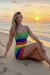 Vestido Curto Multicolor Virginia - Donna Lua Moda Fitness