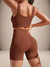 Conjunto Shorts Canelado Sem Empina Moda Gringa - Donna Lua Fitness