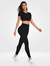 Conjunto Cropped All Black Moda Gringa - Donna Lua Fitness