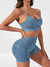 Conjunto Shorts Canelado Mimo Moda Gringa na internet