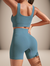 Conjunto Shorts Canelado Sem Empina Moda Gringa - Donna Lua Fitness