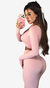 Conjunto Manguinha Canelado Cherry Moda Gringa na internet