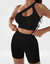 Conjunto Shorts Canelado Glorya Moda Gringa - Donna Lua Fitness