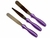 KIT DE ESPÁTULAS INOX LILÁS CHIC - 3 PEÇAS