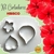 KIT DE CORTADORES INOX HIBISCO COMPLETO