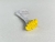 PISTILO / ESTAME MIÚDO AMARELO COM CABO BRANCO 6 CM - MAÇO COM 100 UNIDADES