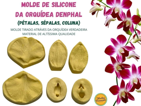 MOLDE ORQUÍDEA DENPHAL (PÉTALAS, SÉPALAS E COLUNA)