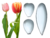 KIT CORTADORES TULIPA 3 PEÇAS INOX