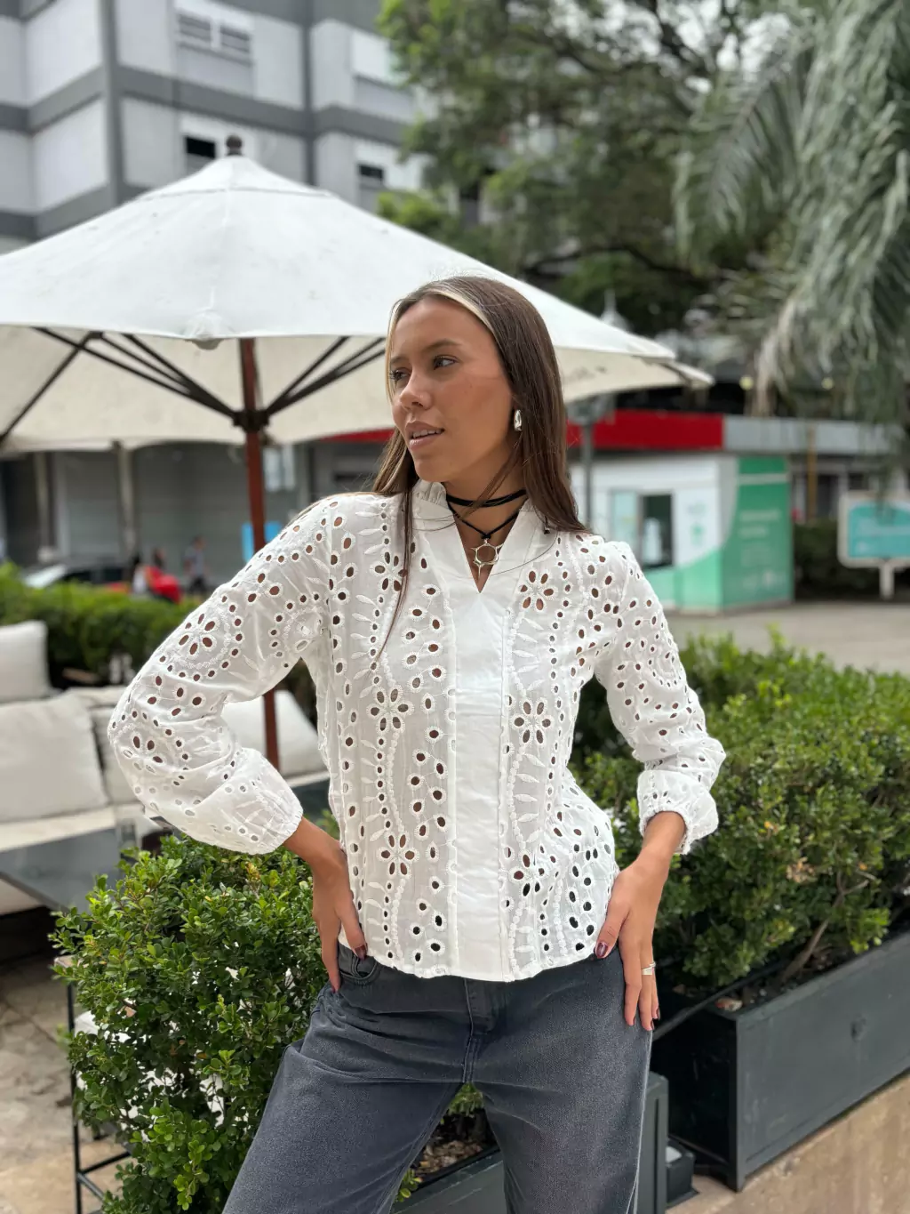 Camisa de broderie FELICITAS