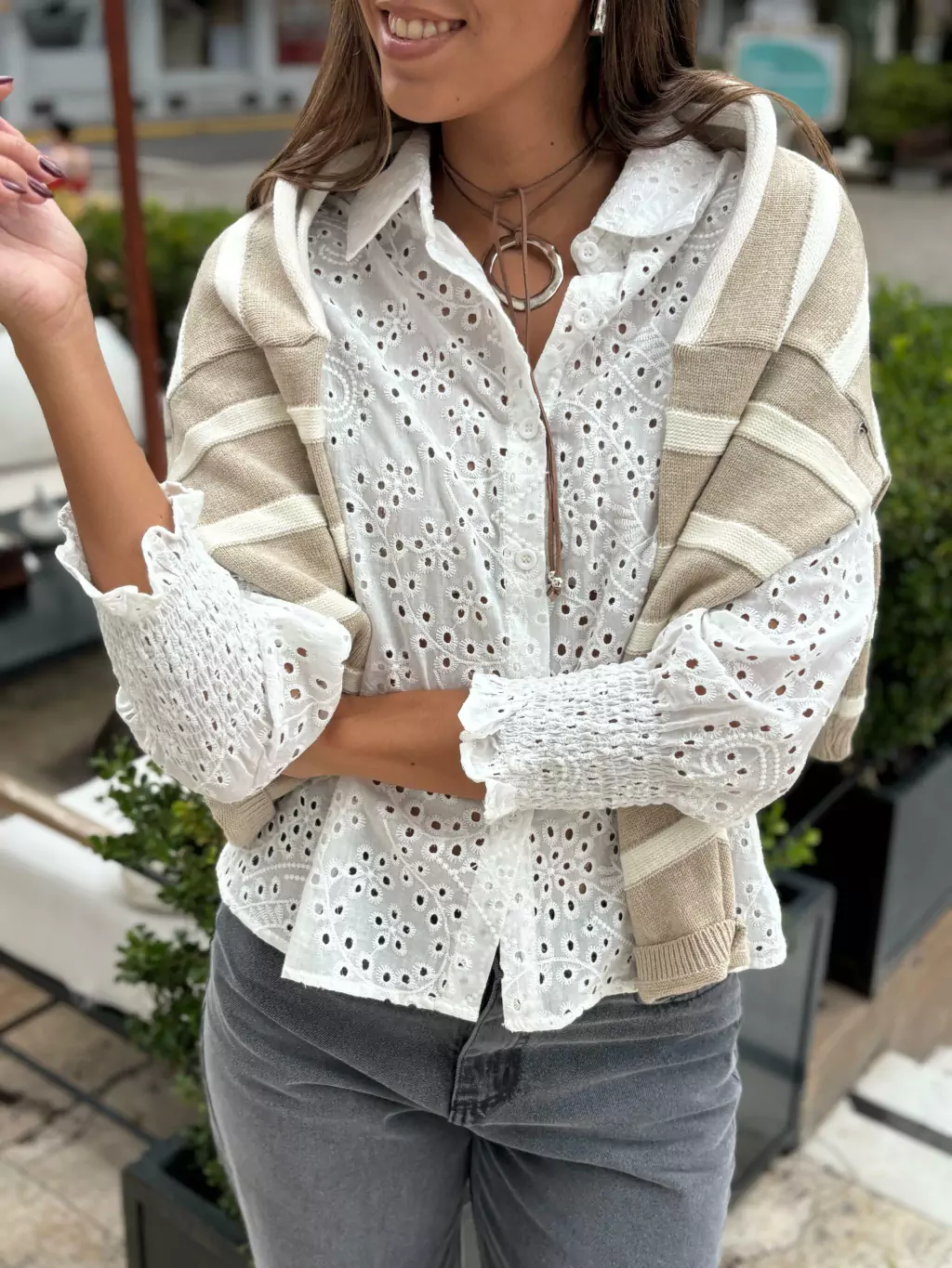 Camisa de broderie CLEMEN