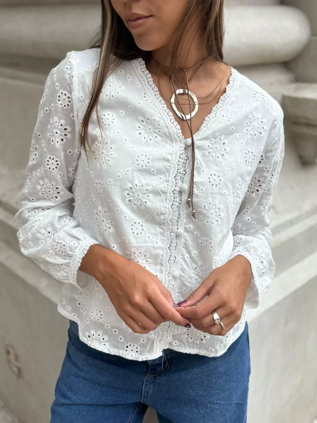 Camisa de broderie VITA