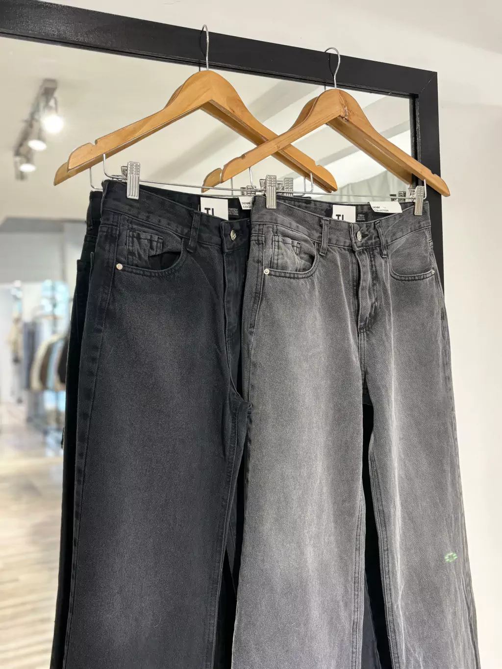 Jeans wide leg gris claro SOFÍA
