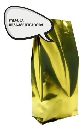 Embalagem Para Café Dourada Com Valvula Sanf. 250g -500un - comprar online