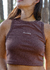 Essential Rib Tank Chocolate en internet