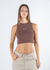 Essential Rib Tank Chocolate