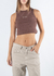 Essential Rib Tank Chocolate - comprar online